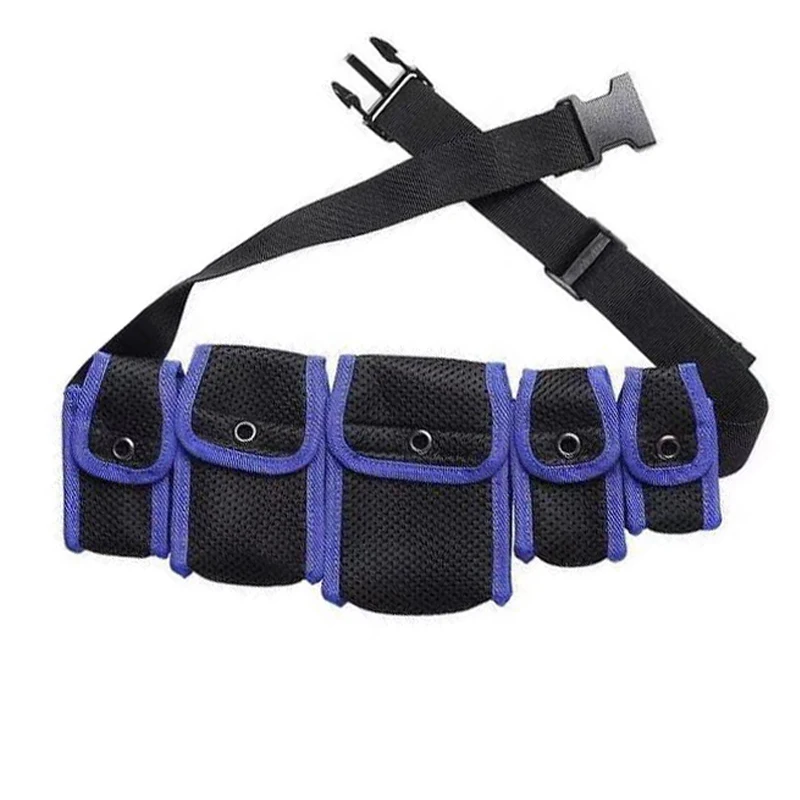 Женские трендовые хип-хоп уличные сумки через плечо мужские нейлоновые пояса с цепочкой поясная сумка для мужчин с пятью карманами маленькая поясная сумка G126 - Цвет: Синий