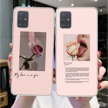 Перейти на Алиэкспресс и купить Чехол для телефона для Samsungs Galaxys A10 A30 A50 A70 2019 A51 A71 A6 A750 A8 Plus эстетика песни эстетика силиконовый чехол