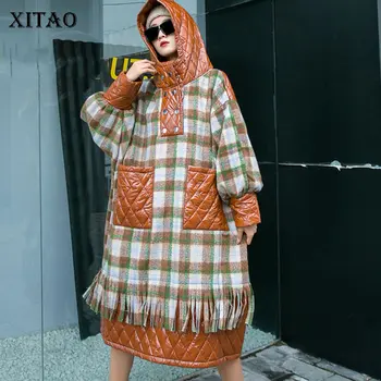 

XITAO Patchwork Pockets Tassel Button Dress Women 2020 Winter Casual Fashion Style Temperament All Match Women Clothes DZL2172