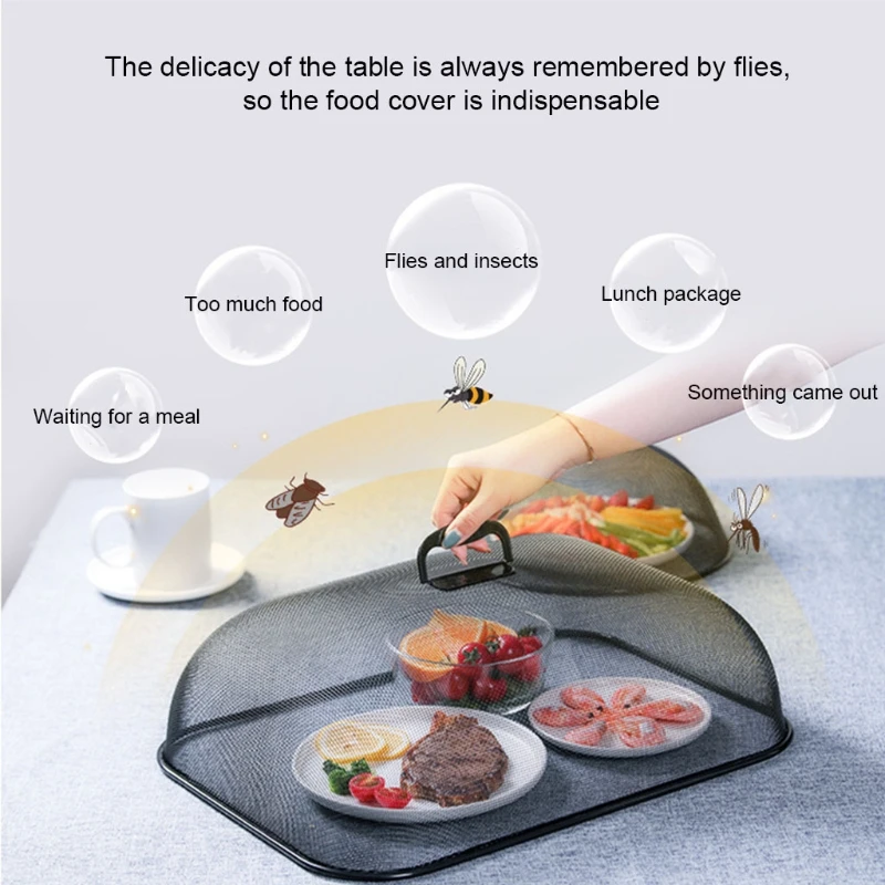 Food Cover 1Pc Food Dome Cover Plastic Cake Round Mesh Screen Picnic Round Shape Dustproof