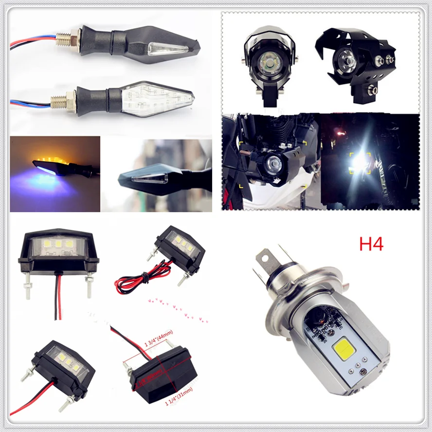 

Motorcycle Headlight LED Lamp Turn Signal Plate Light Bulb H4 For YAMAHA YZF 600R Thundercat R1 R6 R25 R3 FZ1 FAZER FZS 1000S