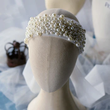 

Handmade Pearls Bridal Hairbands bridal Head Wear Wedding Hair Accessory