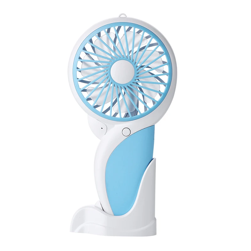 

Cartoon Handheld USB Rechargeable Fan With LED Light Cooler Portable 3 Speed Adjustable Desktop Cooling Fan