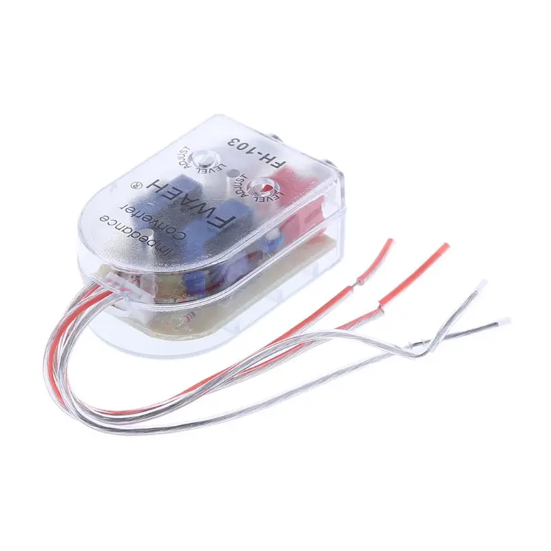 Car Stereo Amplifier 12V RCA Car Stero Radio Converter Speaker High To Low Amplifier Audio Impedance Converter E7CA