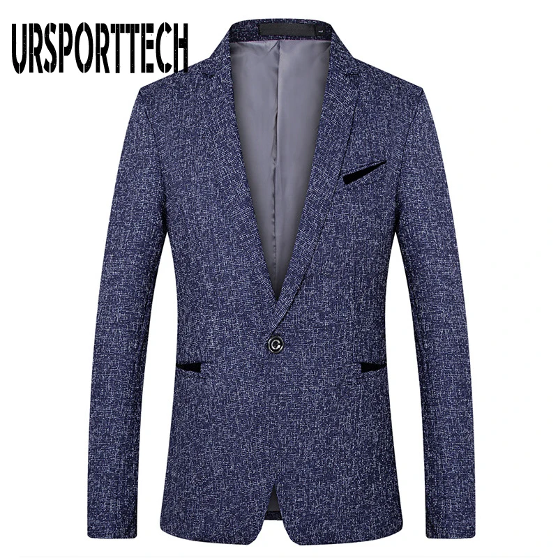 Suit Jackets Blazer Slim-Fit Wedding Fashion Classic URSPORTTECH Formal One-Button-Suit