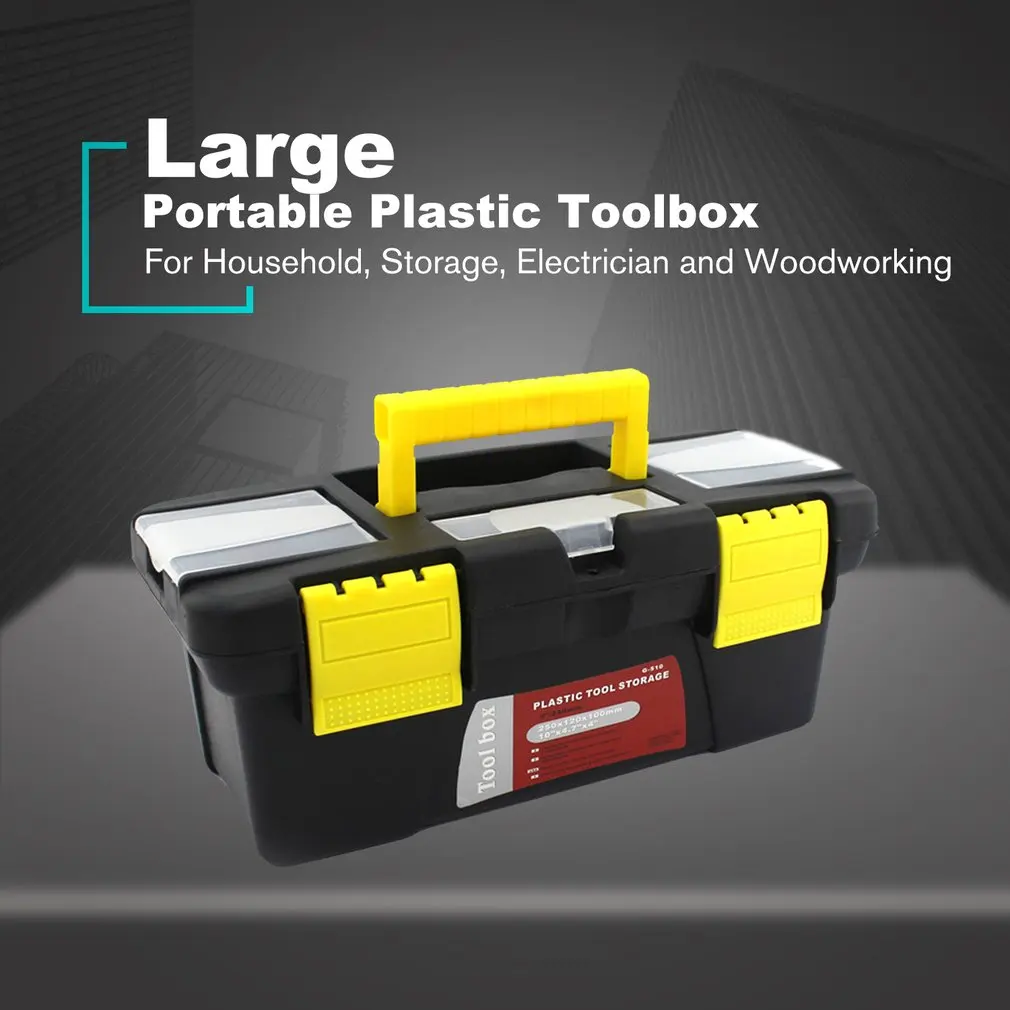 

Portable S/M/L Size Plastic Hardware Toolbox Household Multifunction Maintenance Toolbox Car Storage Box Anti-fall Box