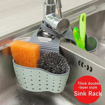 

Kitchen Sink Rack Organizer Shelf Sponge Soap Drain Rack Hanging Cleaning Cloth Holder Bathroom Storage Organizer Accessories