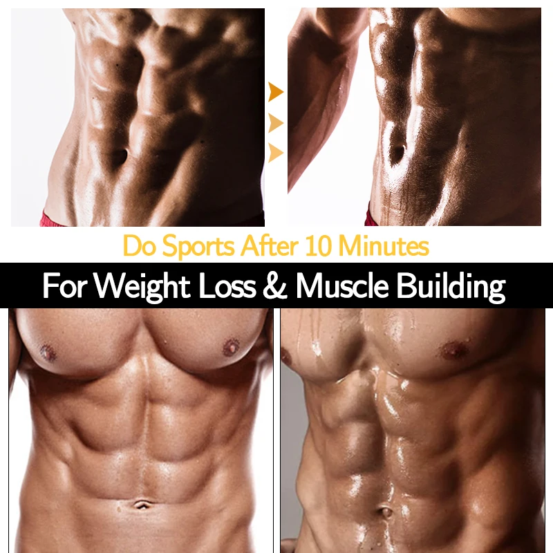 Men Sauna Sweat Vest Heat Trapping Compression Shirts Gym Sauna Suit Workout Slimming Body Shaper for Weight Loss Fat Burning
