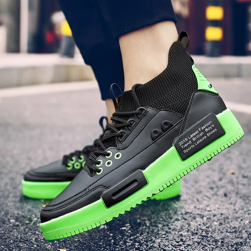 

Autumn and winter high quality independent day personality high help shoes male air force one thickness men's casual shoes