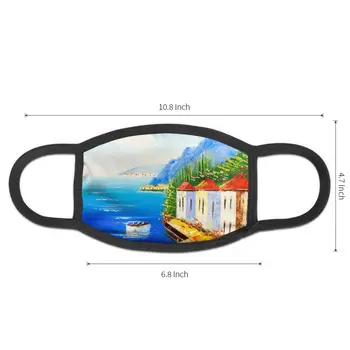 

NOISYDESIGNS Simple Painting Landscape Fresh Style Mask Masque Unisex Black Cycling Anti-dust Breathable Mouth Face Mask