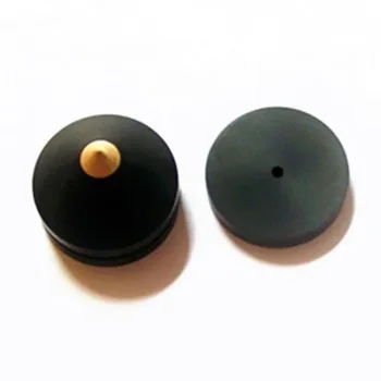 

4pcs Ebony Speaker Isolation Spike Wood Copper Stand Feet Base Pad Self Adhesive