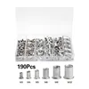 190pcs Rivet Nuts M3 M4 M5 M6 M8 M10 With Box Aluminum Alloy Flat Head Threaded Insert Nut Rivet Cap Set Threaded Nuts ► Photo 2/6