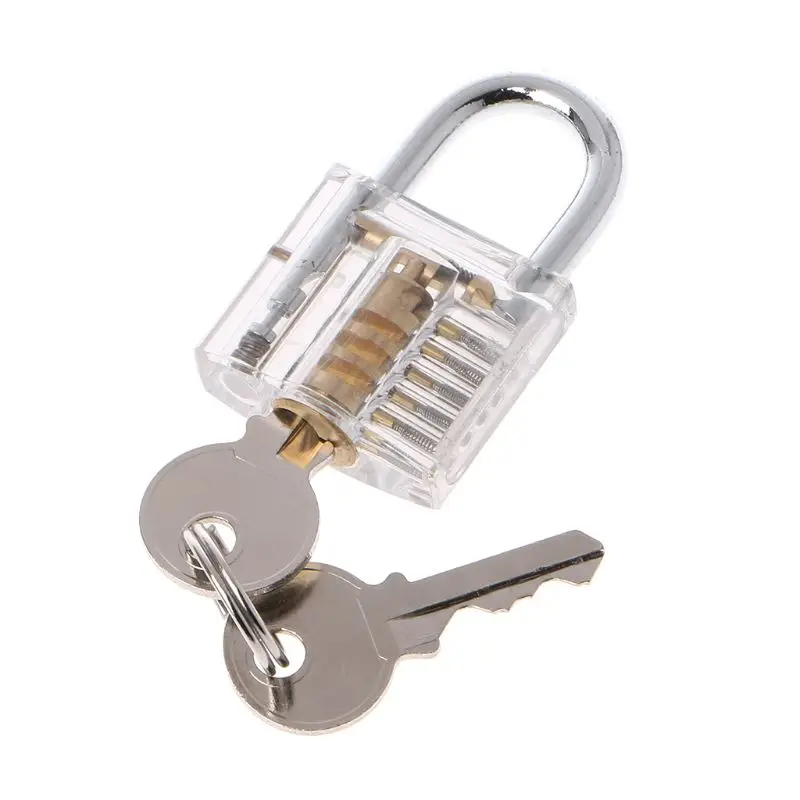 Security Padlock 50mm/2" Transparent Cutaway Locks Inside View Practice Padlock Visible View Lock Training Skill Keyed mini padlock,security padlock,travel padlock,luggage padlock