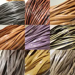 Rotin synthétique plat dégradé 26 couleurs 500g, tissage fait à la main en plastique rotin tricot et réparation chaise Table décoration de maison 