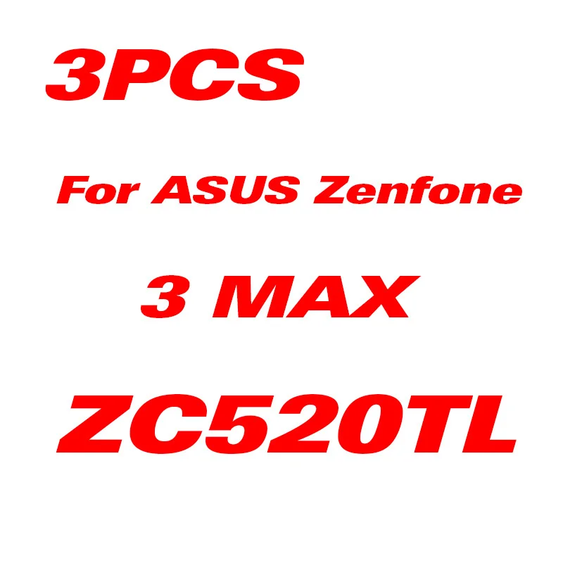 2 шт./партия для Asus Zenfone 3 Max ZC520TL ZC553KL защитное закаленное стекло 4MAX ZC520 554KL Защитная пленка для Asus 4 3Max - Цвет: 3Pcs For ZC520TL