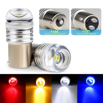 

1 PCS Car LEDs 1156 1157 3W 5730 Concave Mirror 4 Colors 12V P21W Car Brakes / Turn Signal Parking Lights Decorative Lights