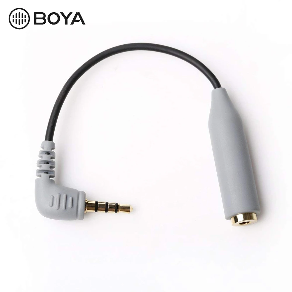 BOYA BY CIP2 3 5 мм TRRS до TRS Кабель адаптер для iPhone iPad iPod смартфон WM5 WM6 WM8 аксессуары