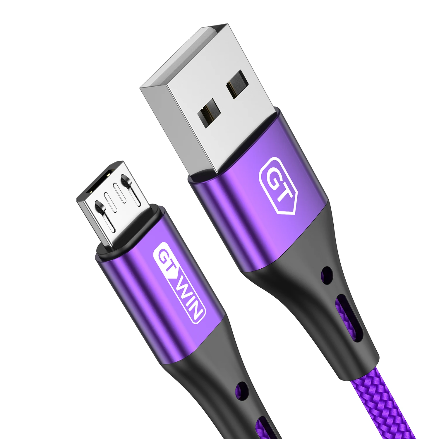 GTWIN Micro USB кабель 3A Быстрая зарядка USB кабель для передачи данных Шнур для samsung Xiaomi Redmi Note 5 Android Microusb Быстрая зарядка 1 м 2 м 3 м - Цвет: Фиолетовый