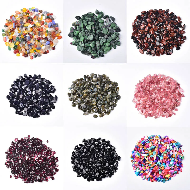 Tanque de espécimen de piedra de cuarzo mezclada Natural, 100g, 4 tamaños, varios estilos, decoración de piedras naturales y minerales