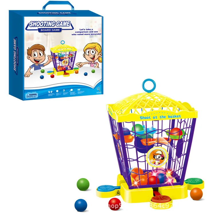 

Educational Fun Electric Birdcage Self-Loading Shooting Tabletop Game Children Board Game Toy Intelligence Ejection Game