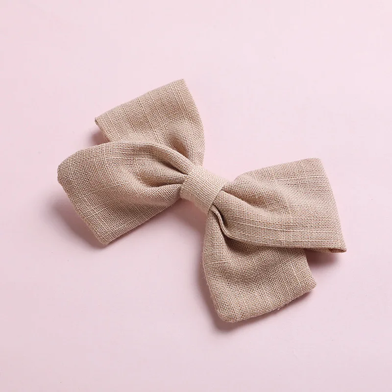 Lovely Hair Clips For Baby Girls Spring Hair Accessories Cotton Kids Infant Hair Bows Hairpin Princess Barrette Child 23 Colors