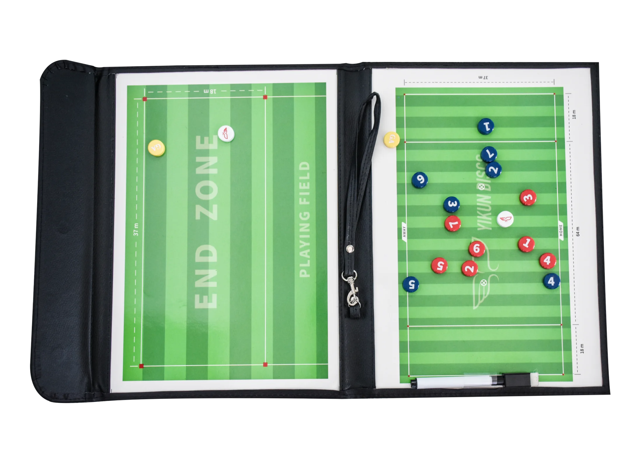 

YIKUN DISCS Ultimate CoachBoard TacticsBoard End Zone Full-Field Coriaceous Magnet