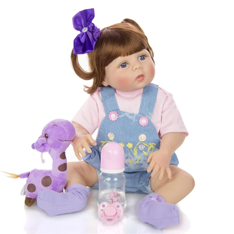 23 дюймов реалистичные куклы Reborn Baby Полностью мягкие силиконовые виниловые реалистичные игрушки Bebe куклы для детей подарки на день рождения лучшие Playmate