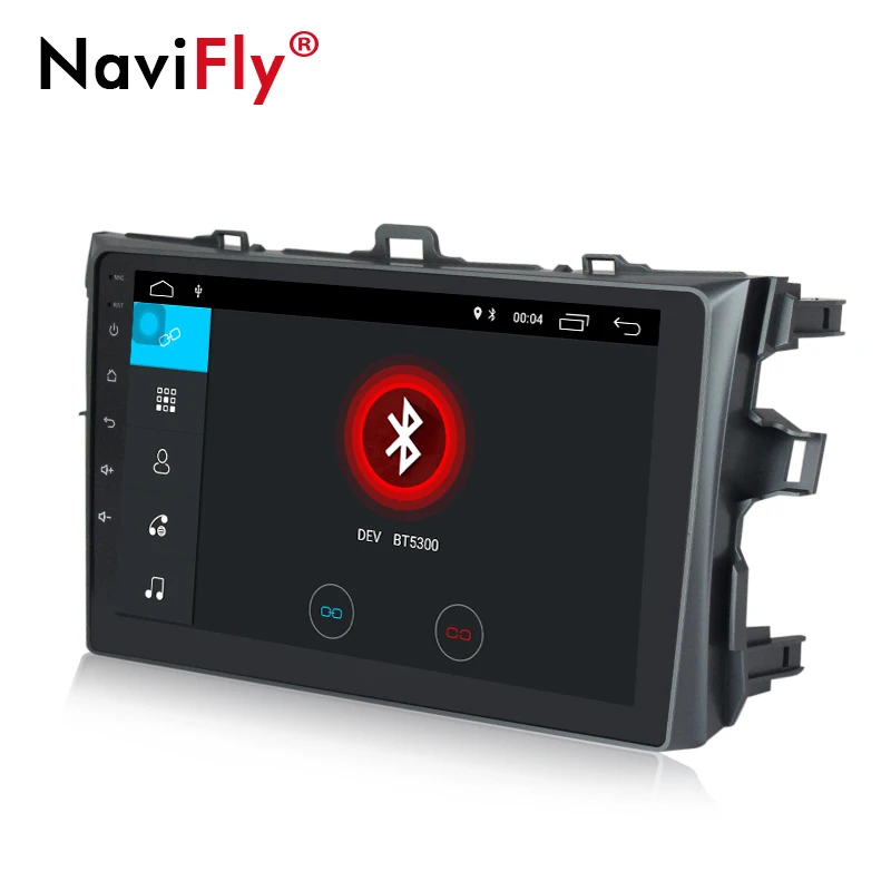 Perfect NaviFly Android 8.1 car multimedia player for Toyota corolla 2007 to 2010 gps navigation stereo 1024*600 HD FM Autoradio BT AM 1
