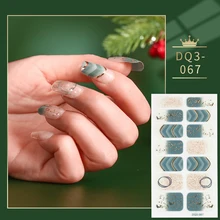 Blue And Light Yellow Gradients and Creativity Nail Art Full Cover Nail Stickers Full Cover Nail Stickers Manicure Decoration