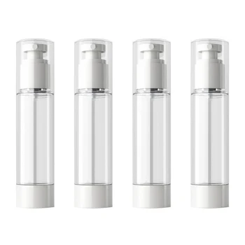 

4pcs 50ml Vacuum Spray Bottle Refillable Empty Plastic Airless Travel Bottle Sprayer Container for Cosmetic Lotions Liquid