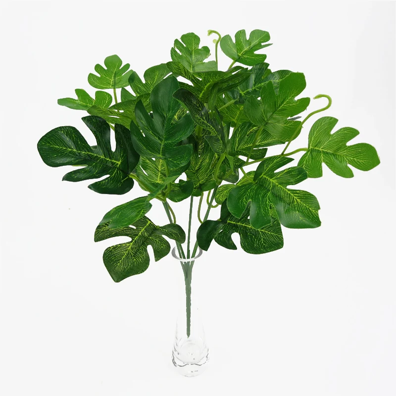 

Artificial Plants Silk Tropical Palm Leaves Fake Greenery Shrubs Faux Bush Bundle Home Kitchen Office Windowsill Table Decorat