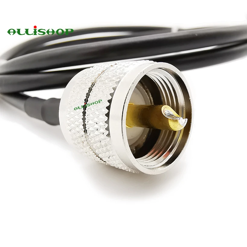 Pl259 к pl259 мужской RG58 коаксиальный кабель косичка перемычка UHF PL-259 разъем антенный кабель для CB, Любительский радиоприемник