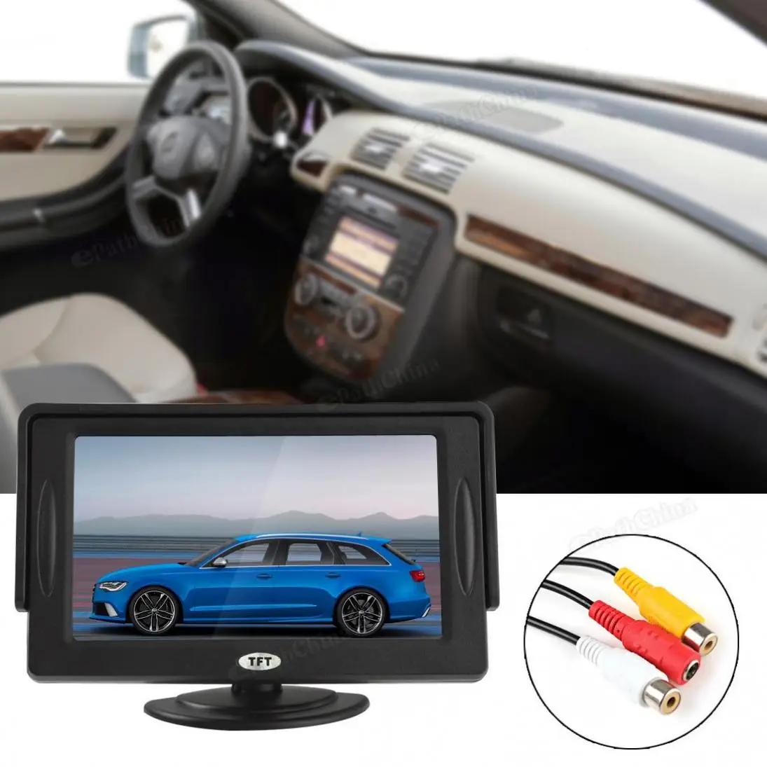 

4.3 Inch 480 x 272 2-Channel Input Car Rear View Monitor with Pocket-sized Color TFT LCD Display New