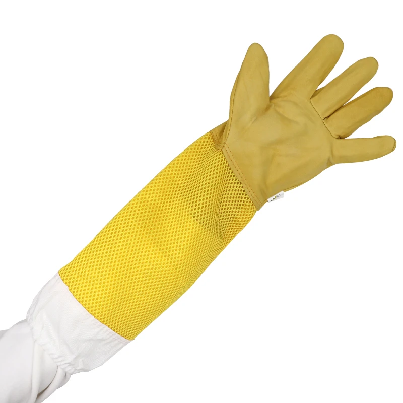 Beekeeper Beekeeping Gloves Protective Sleeves Ventilated Professional Anti Bee for Apiculture Beekeeper Prevent Beehive tools — view 3