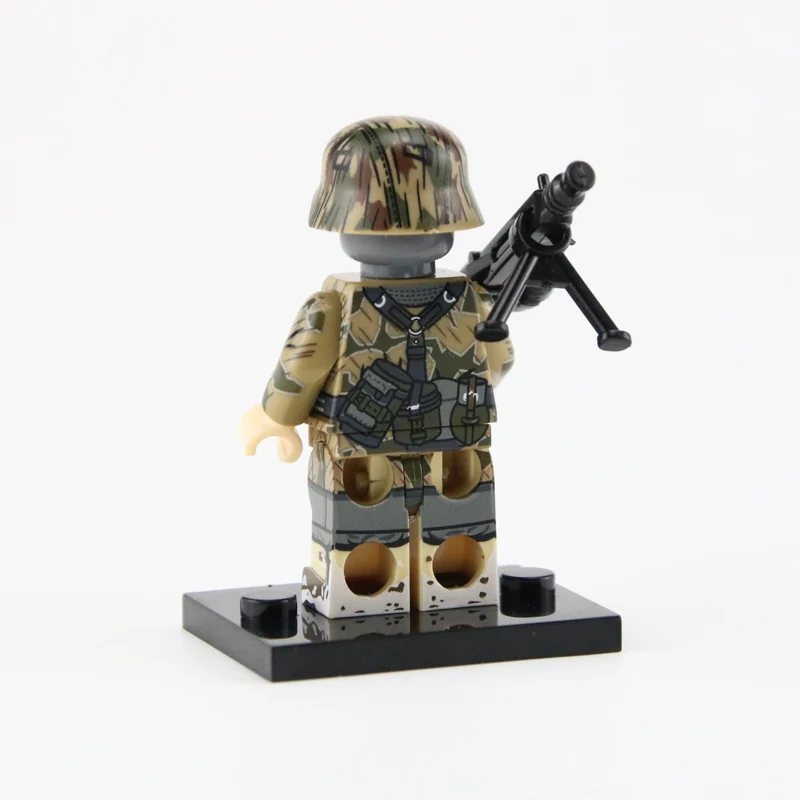 NEW WW2 Military Army Soldier Figures Building Blocks German Herman Goering Paratrooper Armored Force Soldier Weapon Bricks Toys