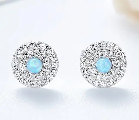 

UXN110 925 Silver Woman Ear Nails Simple Engagement Ear Ornaments Embedded with Zircon