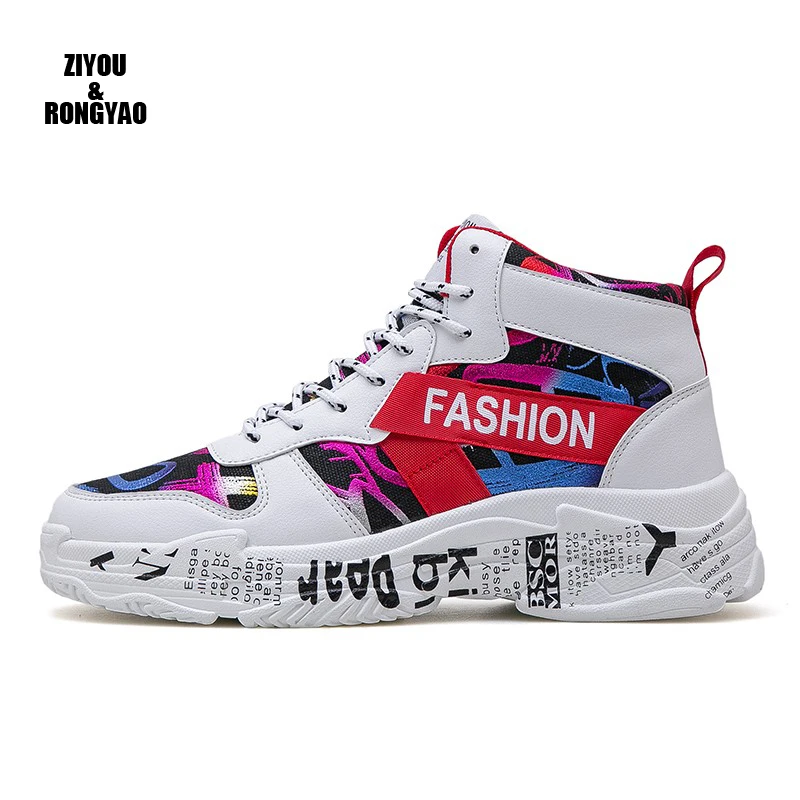 

2020 Popular Trend Fashion men's casual shoes lightweight comfortable platform running shoes high elastic non-slip wear shoes