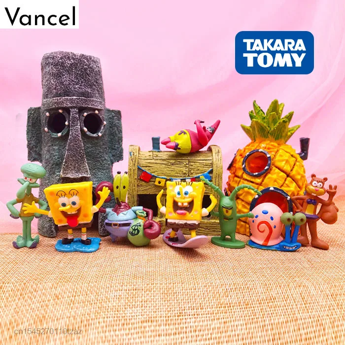 Figures Spongebob Fish Tanks Spongebob Action Figures Set Set Action Figure Toys Aliexpress