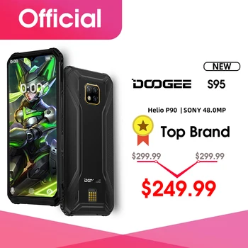 

DOOGEE S95 IP68 Modular Rugged Mobile Phone 6.3inch Display Helio P90 Octa Core 6GB 128GB 48MP Triple Camera Android 9.0 5150mAh