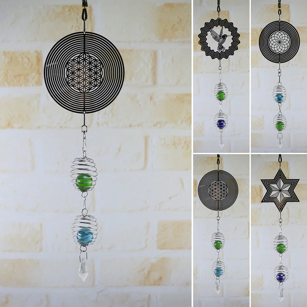 1x ветряные колокольчики Спиннер спираль вращающийся Windchime церковный двор домашние подарки кулон