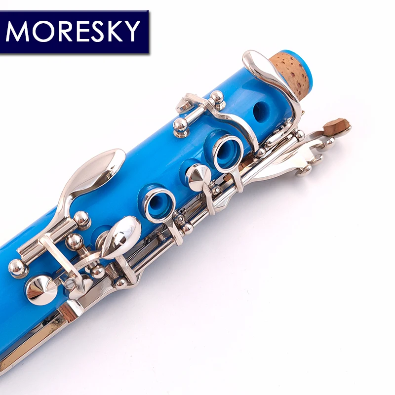MORESKY Bb Clarinet 17 Keys Sib Klarnet Wathet Blue Clarinete E107