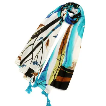 

New Spring Autumn Ethnic Printing Scarf Beach Sunscreen Oversized Shawl Female Lady Long Scarf Bandana Women Tourism Head Hijab