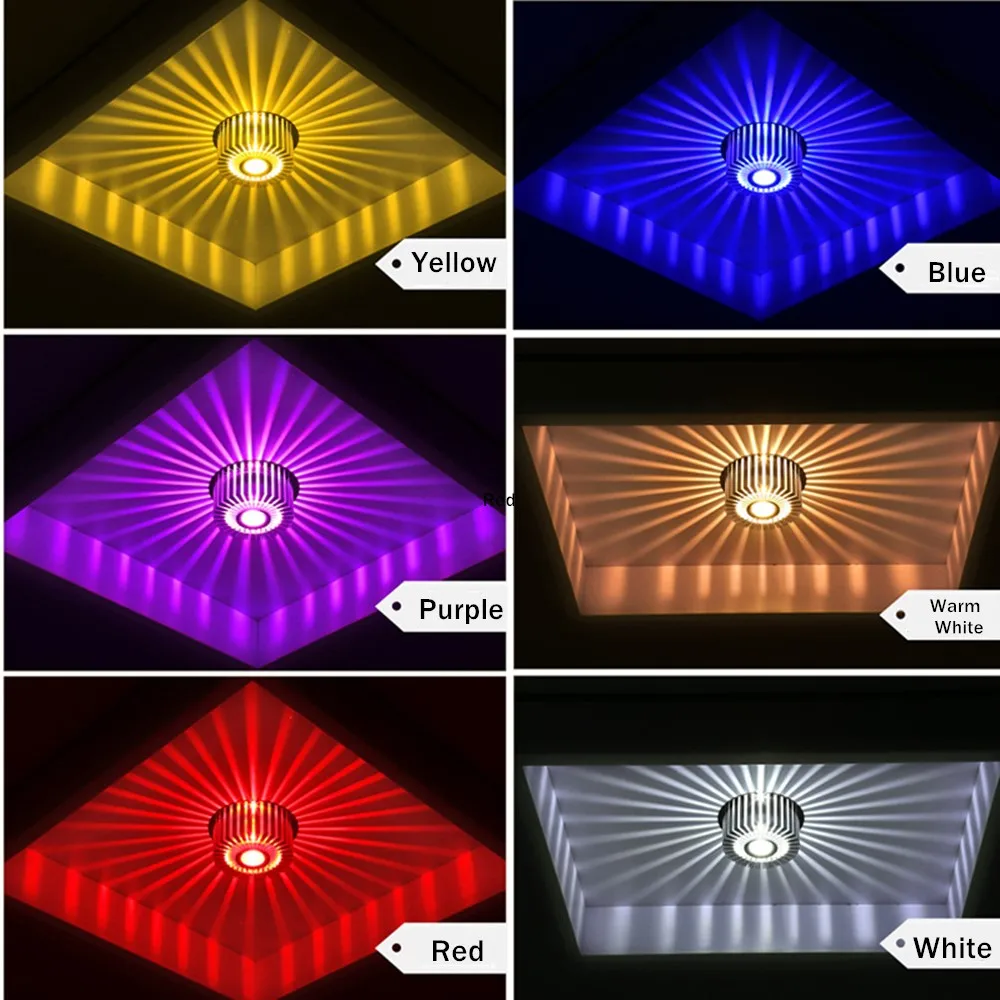 Modern Led Ceiling Lamp Recessed Led Downlight Artly Creative Spot Lights 3W Colorful Indoor Decorative Lighting AC110V 220V led downlight recessed ceiling spotlight ceiling lamps
