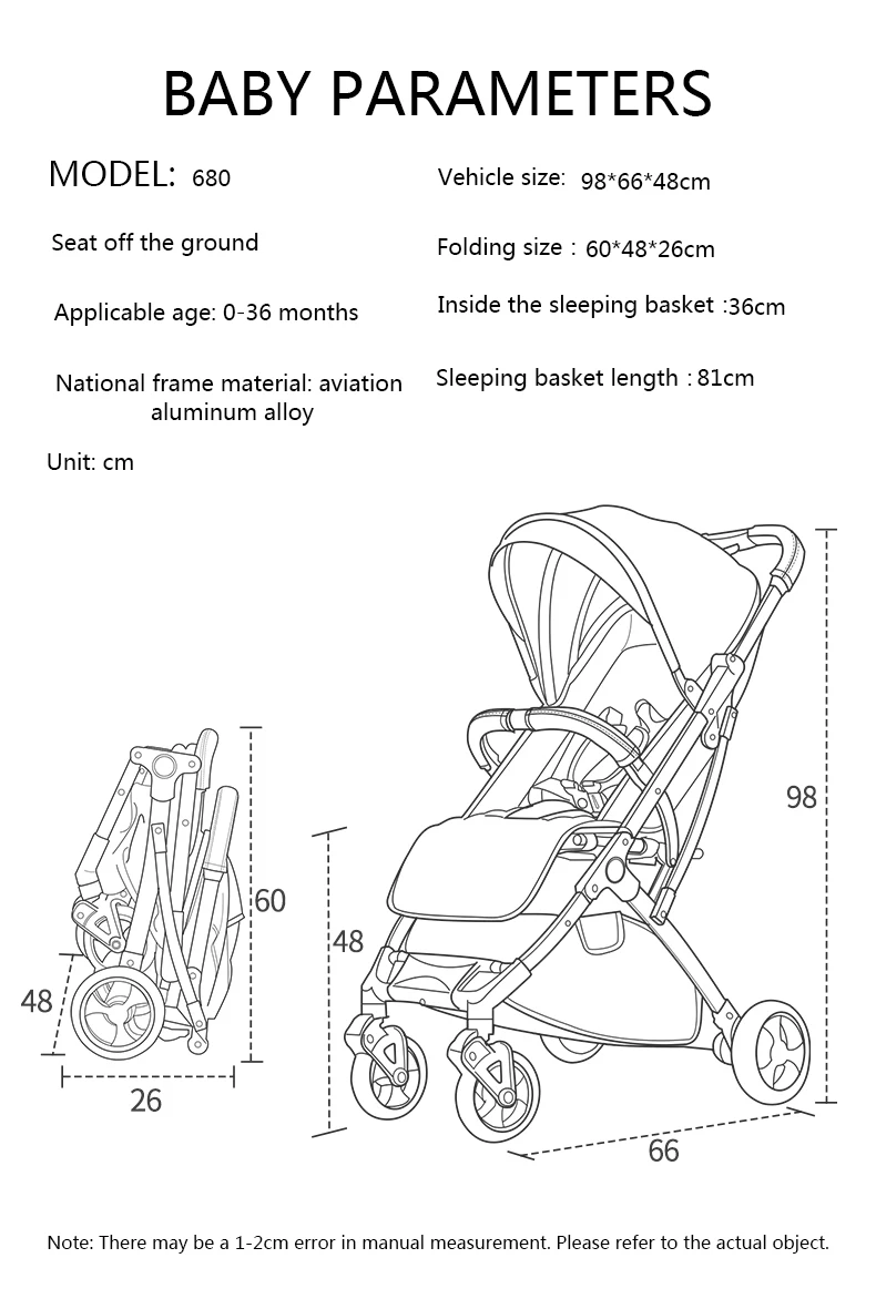 Легкая коляска из алюминиевого сплава, складная коляска, переносная детская коляска, четырехколесная детская коляска на самолете
