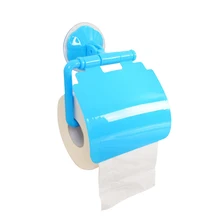 Tissue Holder Wall Mounted Bathroom Supplies No Drilling With Cover Portable Decorative Space Saving Strong Suction Roll Stand