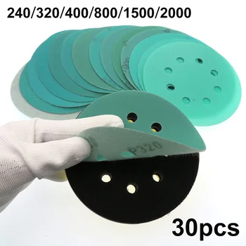 Wet and Dry Sanding discs 125mm 5 inch Sandpaper Film Pads 180-3000 GRIT 8 Hole