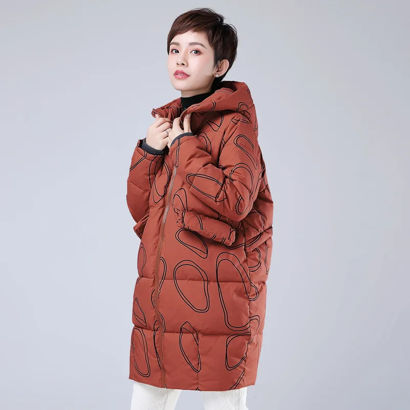 

Mid-length Cotton Overcoat Women's 2019 Winter New Style Korean-style Slim Fit Short-height down Jacket Cotton-padded Clothes Ca