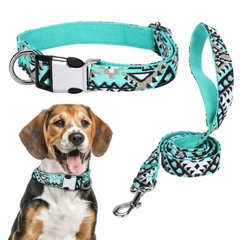 

Adjustable Dog Collars Personalized Pet Dog Tag Collar Leash Lead Set Walk Run Traction Rope For Small Medium Large Dogs
