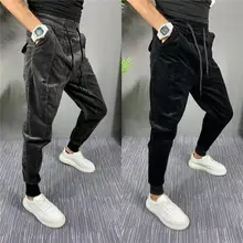 

Autumn Corduroy Pants Men's Trousers Korean-Style Trendy Slim Fit Ankle Banded Jogger Pants Male Corduroy Casual Cross-pants