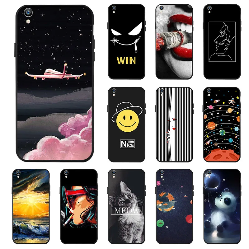

Black Soft TPU Phone Case For OPPO R9 Plus Cases Silicone Cover For Oppo A59 A71 R11 R11s Plus R15 R9S A37 Covers Bumper